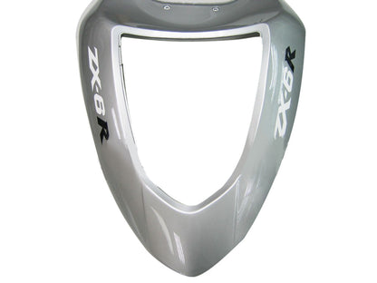 2005-2006 Fairings Kawasaki ZX6R 636 Silver Black Ninja  Generic