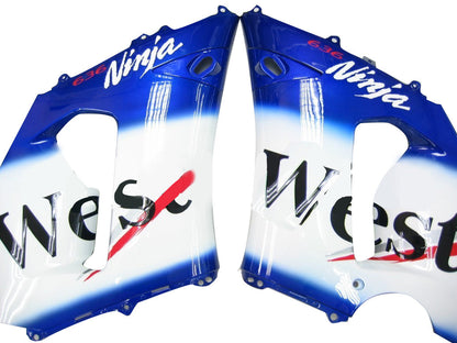 2005-2006 Fairings Kawasaki ZX6R 636 Blue White West   Generic