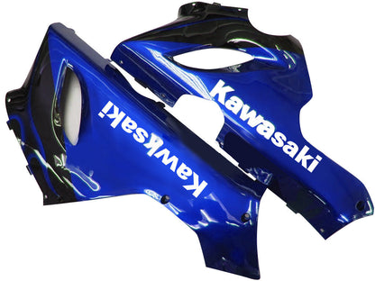 2005-2006 Fairings Kawasaki ZX6R 636 Black & Blue Flame Ninja  Generic