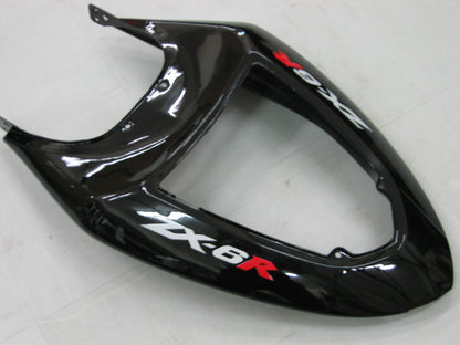 2005-2006 Fairings Kawasaki ZX6R 636 Black ZX6R   Generic