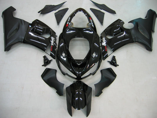 2005-2006 Fairings Kawasaki ZX6R 636 Black ZX6R   Generic