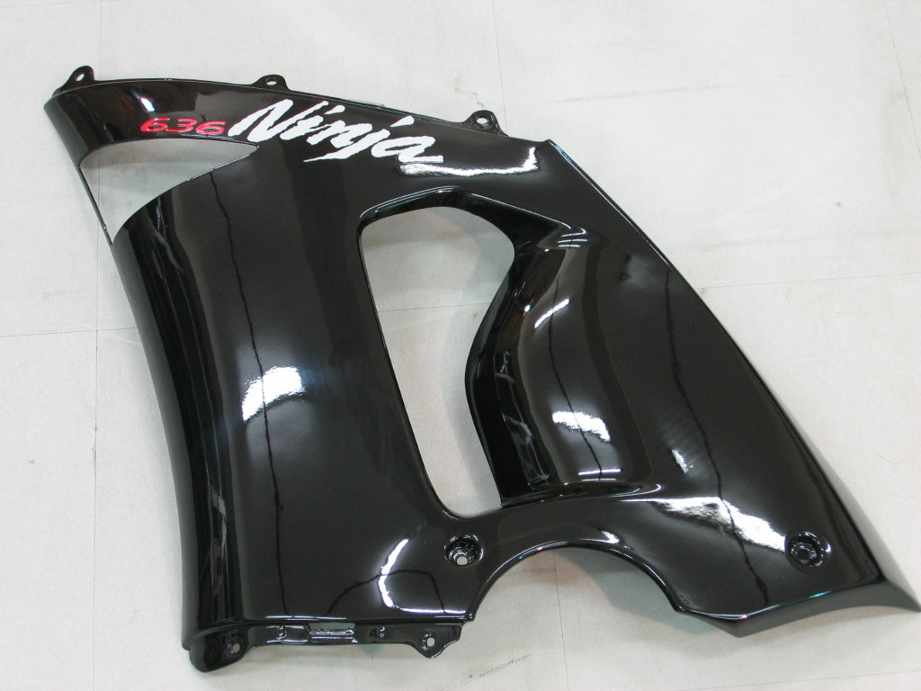 2005-2006 Fairings Kawasaki ZX6R 636 Black ZX6R   Generic