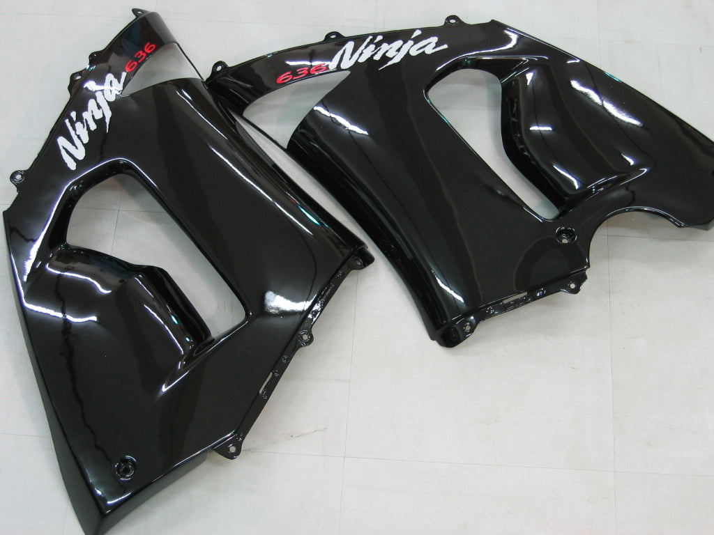 2005-2006 Fairings Kawasaki ZX6R 636 Black ZX6R   Generic