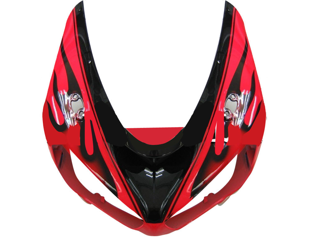 2005-2006 Fairings Kawasaki ZX6R 636 Red & Black Flame Ninja  Generic