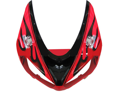 2005-2006 Fairings Kawasaki ZX6R 636 Red & Black Flame Ninja  Generic