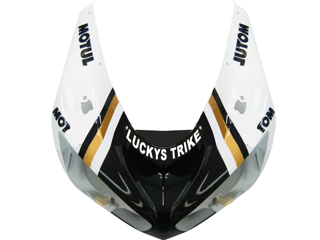 2005-2006 Fairings Kawasaki ZX6R 636 Black White Lucky Strike Ninja  Generic