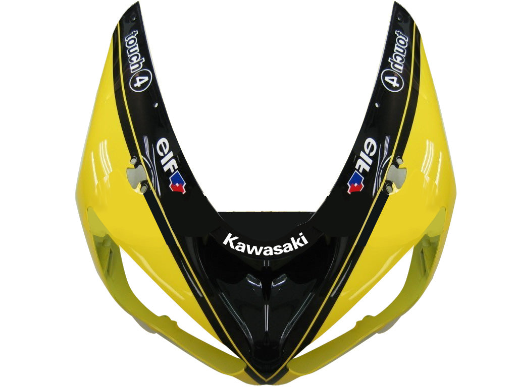 2005-2006 Fairings Kawasaki ZX6R 636 Black Yellow ZX6R  Generic