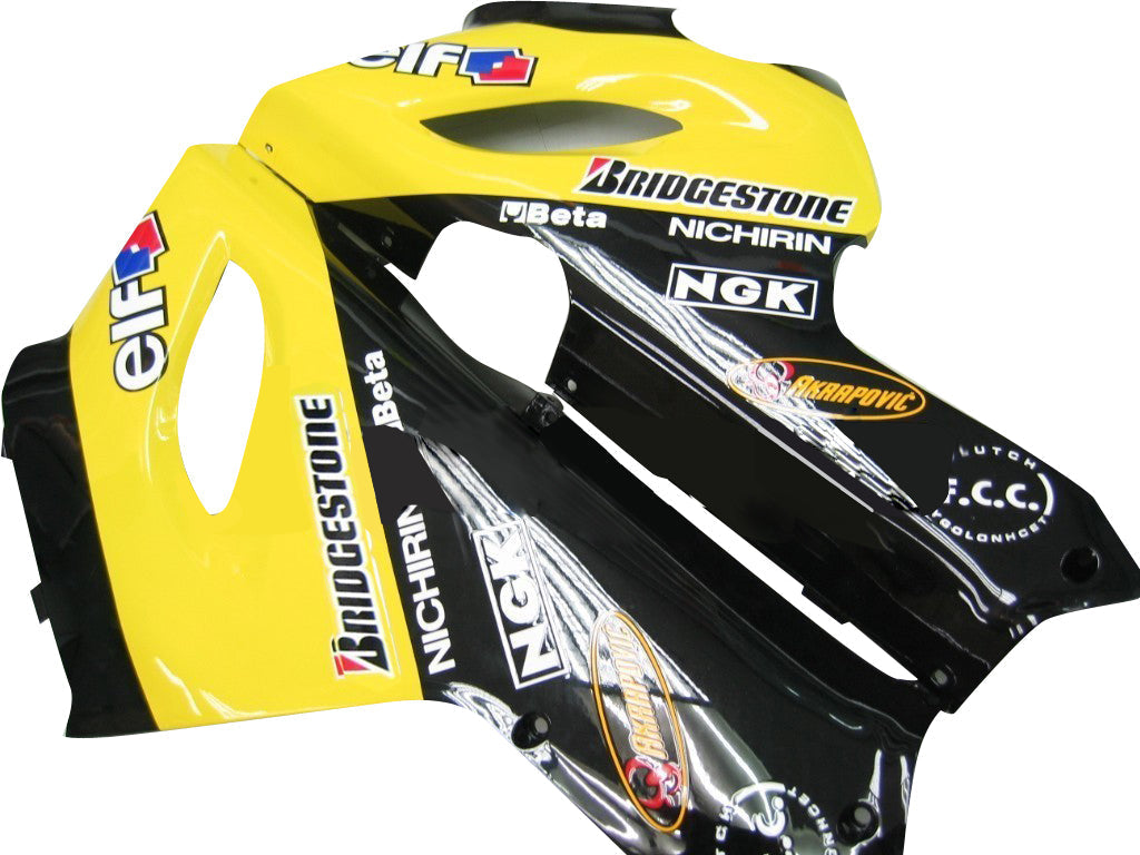 2005-2006 Fairings Kawasaki ZX6R 636 Black Yellow ZX6R  Generic