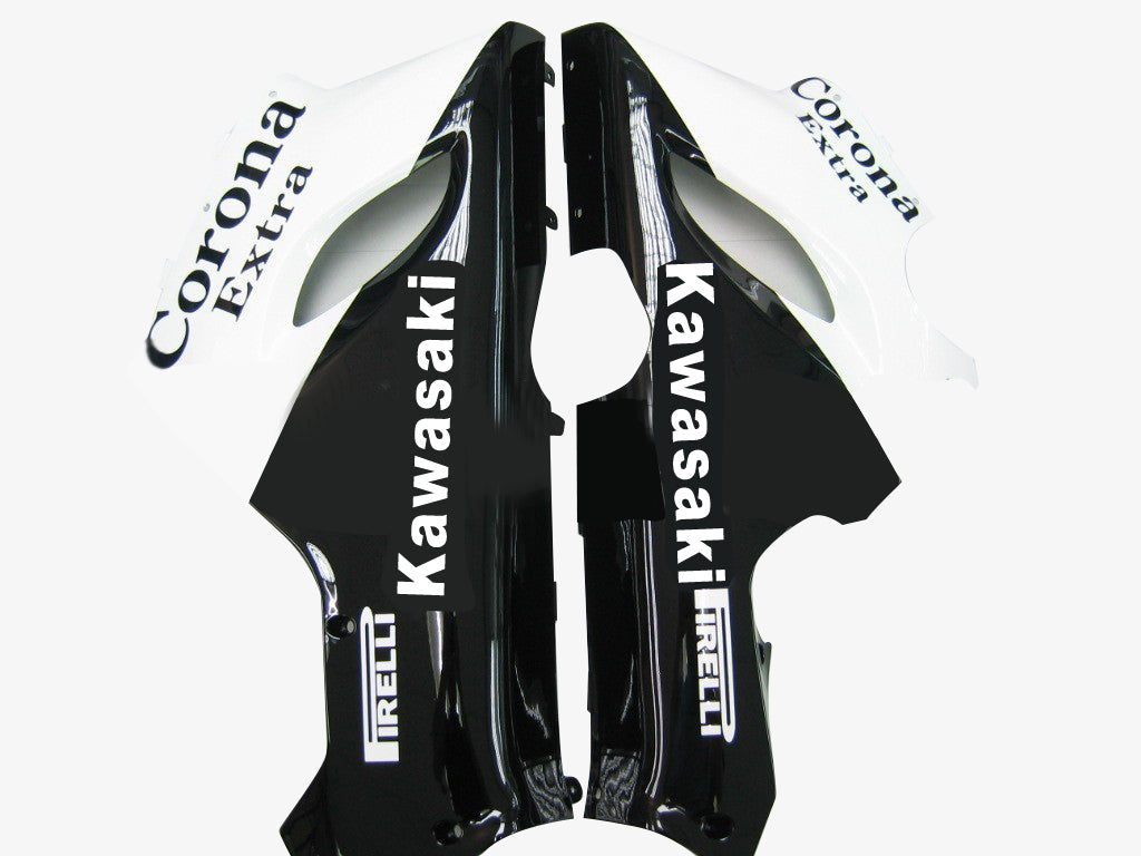 2005-2006 Fairings Kawasaki ZX6R 636 White Black Corona  Generic
