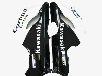 2005-2006 Fairings Kawasaki ZX6R 636 White Black Corona  Generic