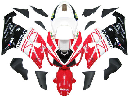 2005-2006 Fairings Kawasaki ZX6R 636 Red White Black Ninja  Generic