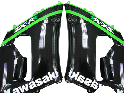 2005-2006 Fairings Kawasaki ZX6R 636 Green Black Kawasaki  Generic