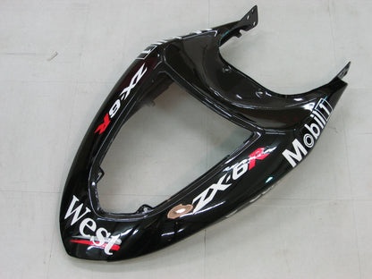 2005-2006 Fairings Kawasaki ZX6R 636 Black White West ZX6R   Generic