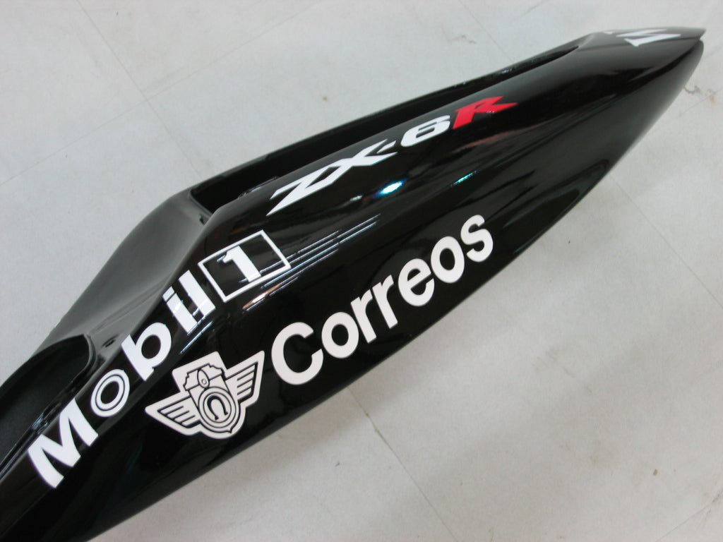2005-2006 Fairings Kawasaki ZX6R 636 Black White West ZX6R   Generic