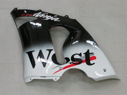 2005-2006 Fairings Kawasaki ZX6R 636 Black White West ZX6R   Generic