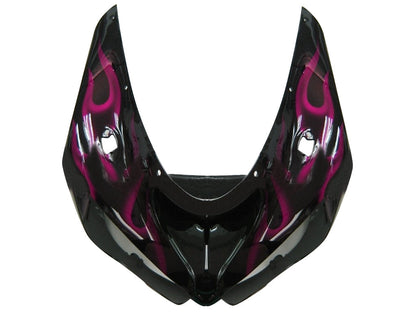 2005-2006 Fairings Kawasaki ZX6R 636 Black & Purple Flame Ninja  Generic