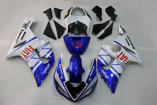 2005-2006 Fairings Kawasaki ZX6R ZX636 Blue White FIAT  Generic