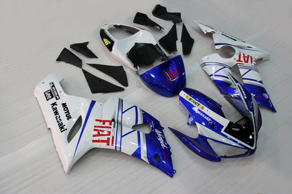 2005-2006 Fairings Kawasaki ZX6R ZX636 Blue White FIAT  Generic