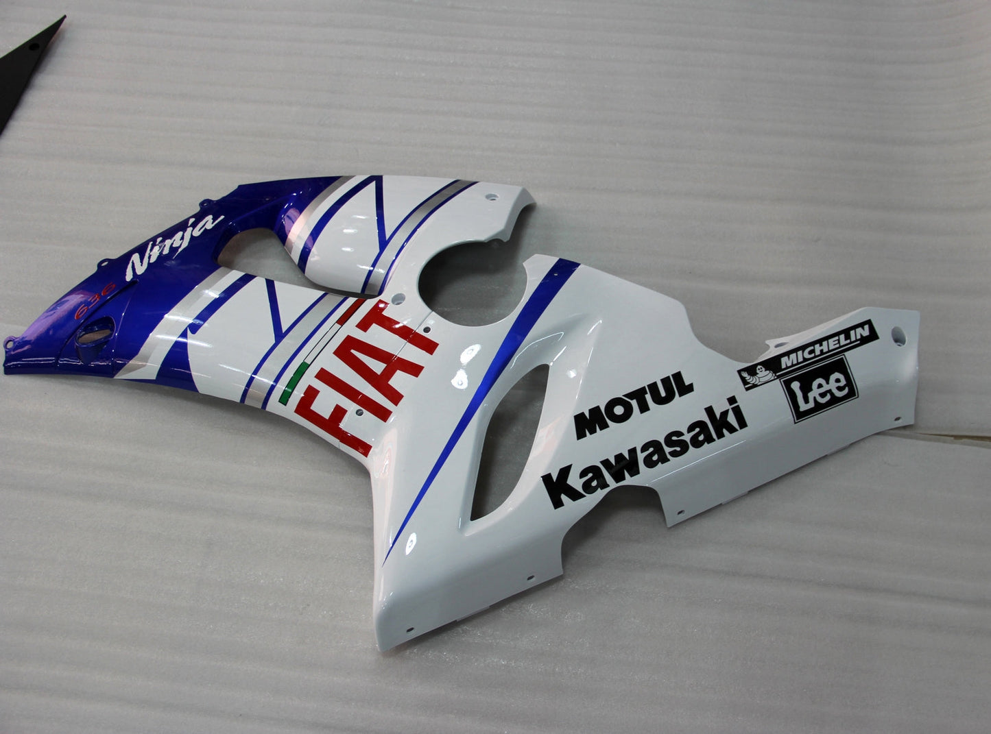 2005-2006 Fairings Kawasaki ZX6R ZX636 Blue White FIAT  Generic