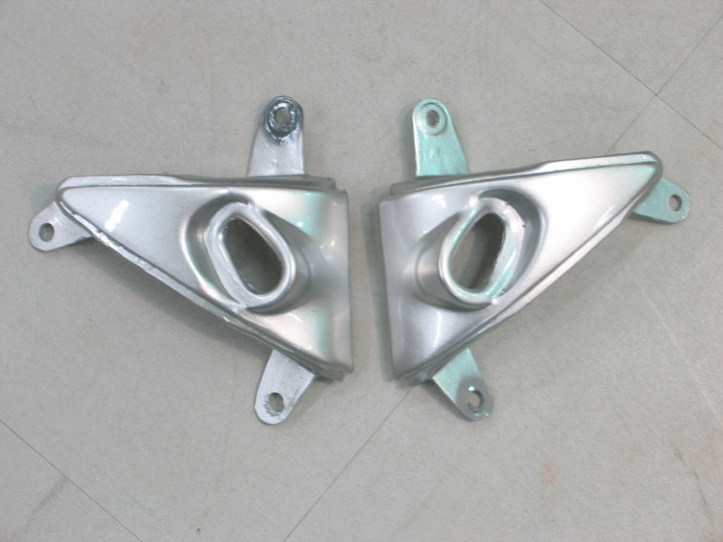 2005-2006 Fairings Kawasaki ZX6R 636 Silver & Red Flame Ninja   Generic