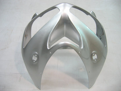 2005-2006 Fairings Kawasaki ZX6R 636 Silver & Red Flame Ninja   Generic