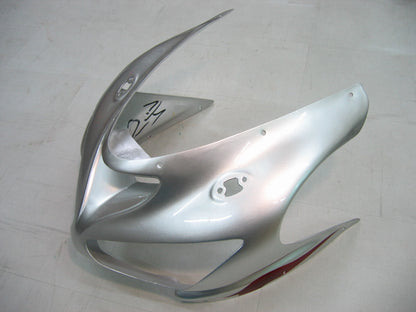 2005-2006 Fairings Kawasaki ZX6R 636 Silver & Red Flame Ninja   Generic