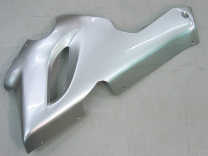 2005-2006 Fairings Kawasaki ZX6R 636 Silver & Red Flame Ninja   Generic