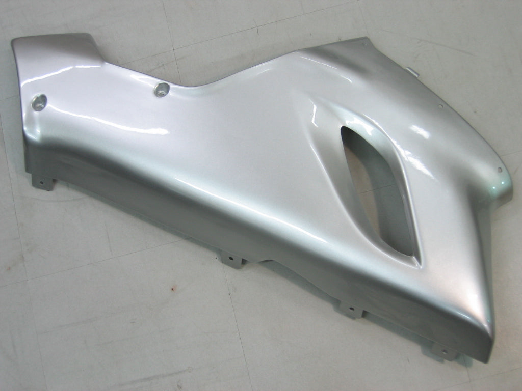 2005-2006 Fairings Kawasaki ZX6R 636 Silver & Red Flame Ninja   Generic