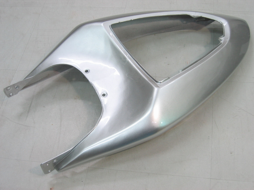 2005-2006 Fairings Kawasaki ZX6R 636 Silver & Red Flame Ninja   Generic