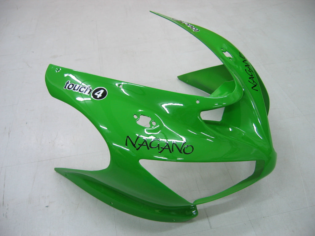 2005-2006 Fairings Kawasaki ZX6R 636 Green Black No.14 ZX6R   Generic