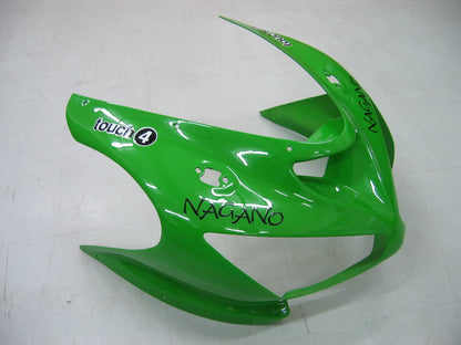 2005-2006 Fairings Kawasaki ZX6R 636 Green Black No.14 ZX6R   Generic