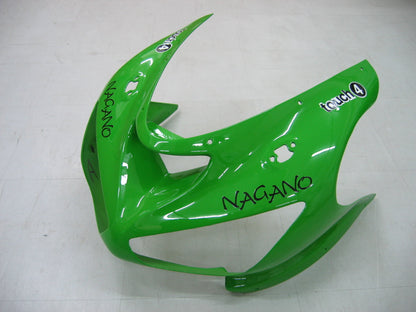 2005-2006 Fairings Kawasaki ZX6R 636 Green Black No.14 ZX6R   Generic