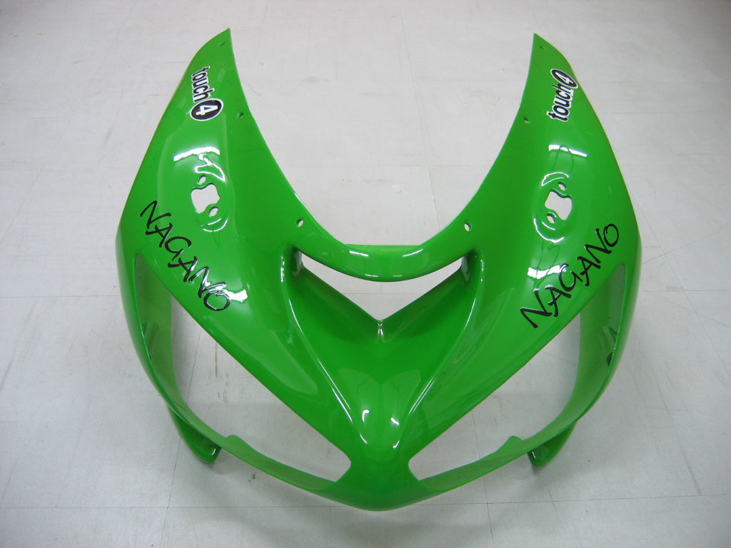 2005-2006 Fairings Kawasaki ZX6R 636 Green Black No.14 ZX6R   Generic