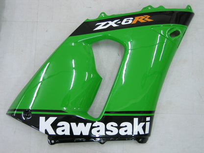 2005-2006 Fairings Kawasaki ZX6R 636 Green Black No.14 ZX6R   Generic