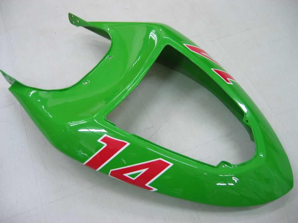2005-2006 Fairings Kawasaki ZX6R 636 Green Black No.14 ZX6R   Generic