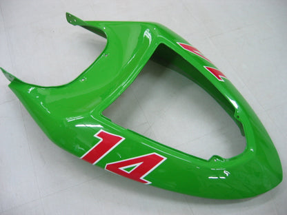 2005-2006 Fairings Kawasaki ZX6R 636 Green Black No.14 ZX6R   Generic