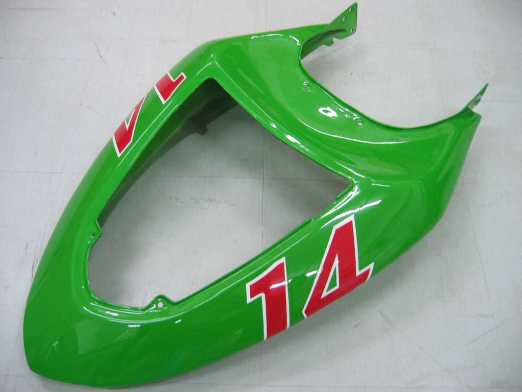 2005-2006 Fairings Kawasaki ZX6R 636 Green Black No.14 ZX6R   Generic