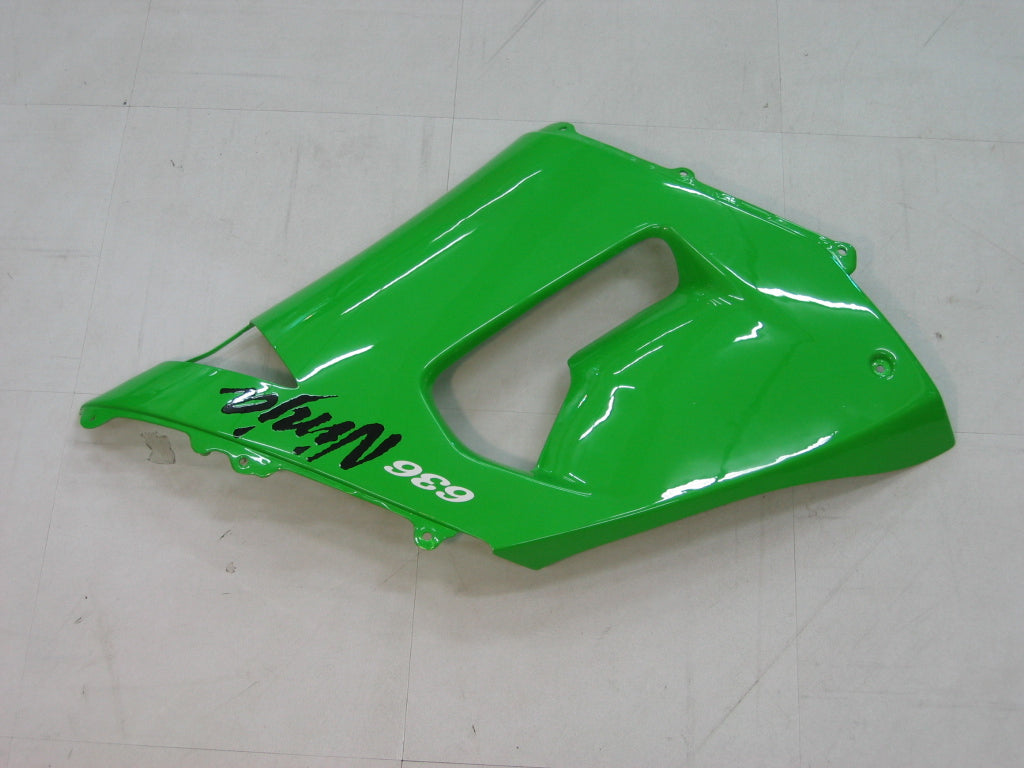 2005-2006 Fairings Kawasaki ZX6R 636 Green Black Ninja   Generic