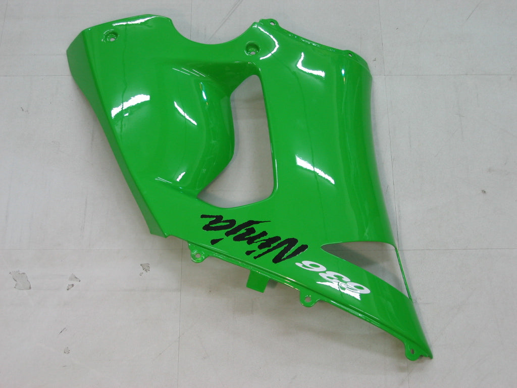 2005-2006 Fairings Kawasaki ZX6R 636 Green Black Ninja   Generic