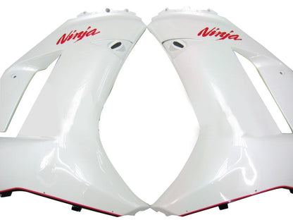2007-2008 Fairings Kawasaki ZX6R ZX636 White Red Black  ZX6R  Generic