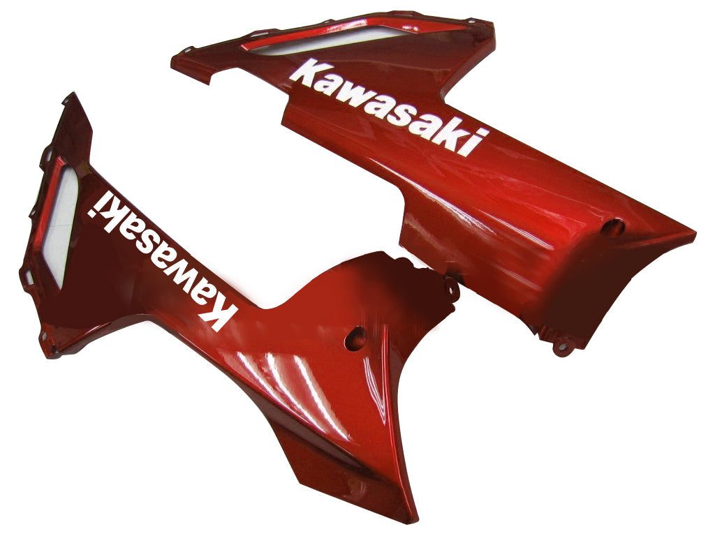 2007-2008 Fairings Kawasaki ZX6R ZX636 Black & Red Flame Ninja ZX6R   Generic