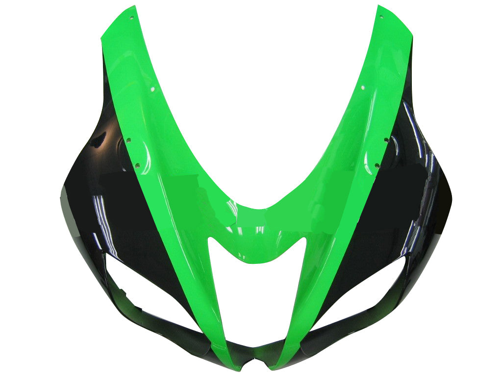 2007-2008 Fairings Kawasaki ZX6R ZX636 Green Black Ninja ZX6R   Generic