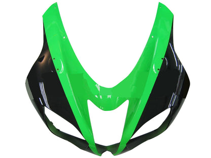 2007-2008 Fairings Kawasaki ZX6R ZX636 Green Black Ninja ZX6R   Generic