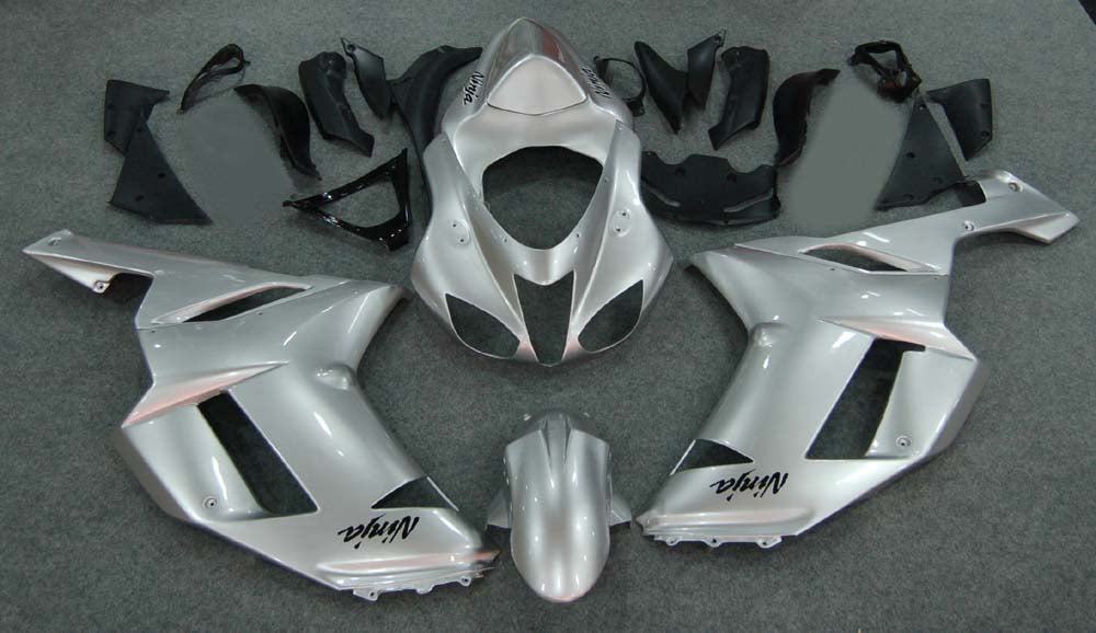 2007-2008 Fairings Kawasaki ZX6R ZX636 Silver Ninja  Generic