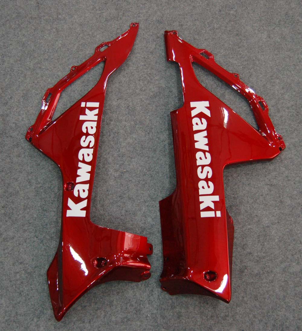 2007-2008 Fairings Kawasaki ZX6R ZX636 Black & Red Flame Ninja  Generic