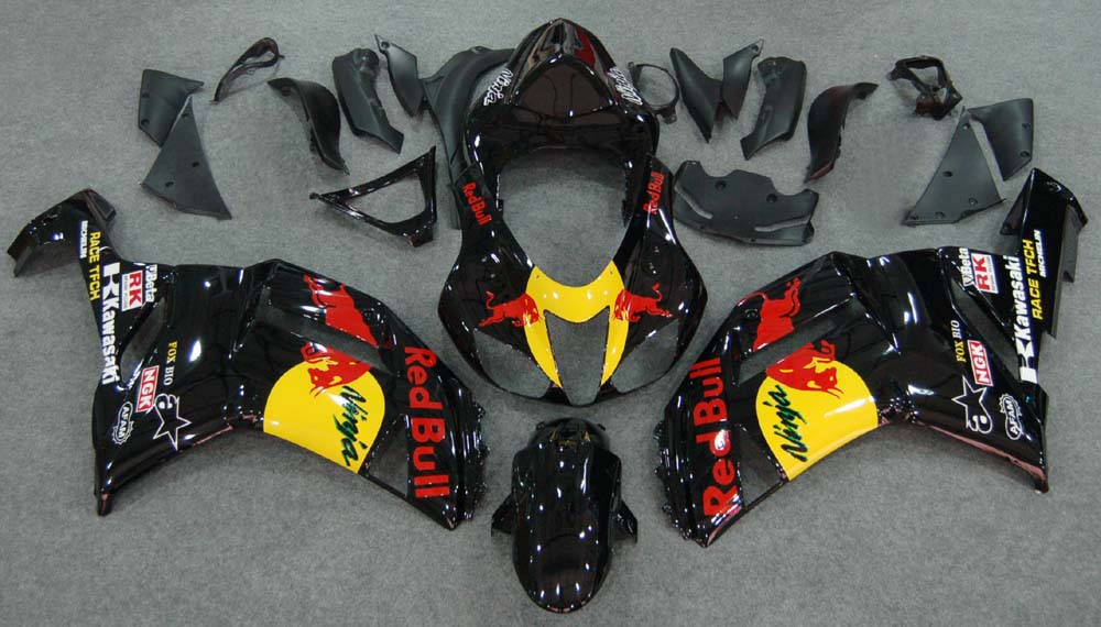 2007-2008 Fairings Kawasaki ZX-R ZX636 Black Yellow  Generic