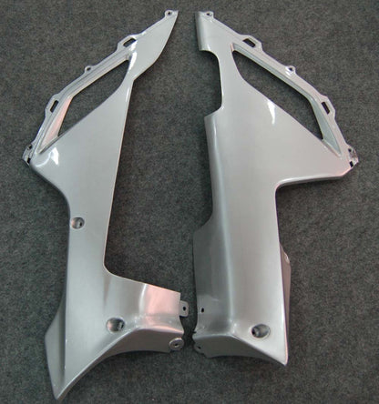 2007-2008 Fairings Kawasaki ZX6R ZX636 Silver & Red Flame ZX6R  Generic
