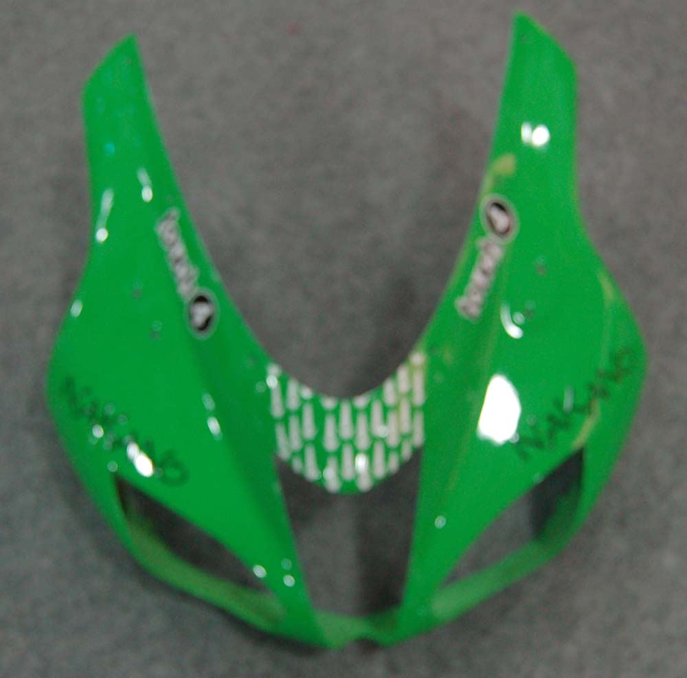 2007-2008 Fairings Kawasaki ZX6R ZX636 Green Black  ZX6R  Generic