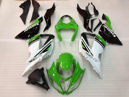 2013-2018 Fairings Plastics Kawasaki ZX6R 636 Green White Ninja  Generic
