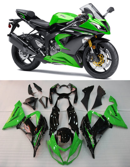 2013-2018 Fairings Plastics Kawasaki ZX6R 636 Green Black Ninja  Generic